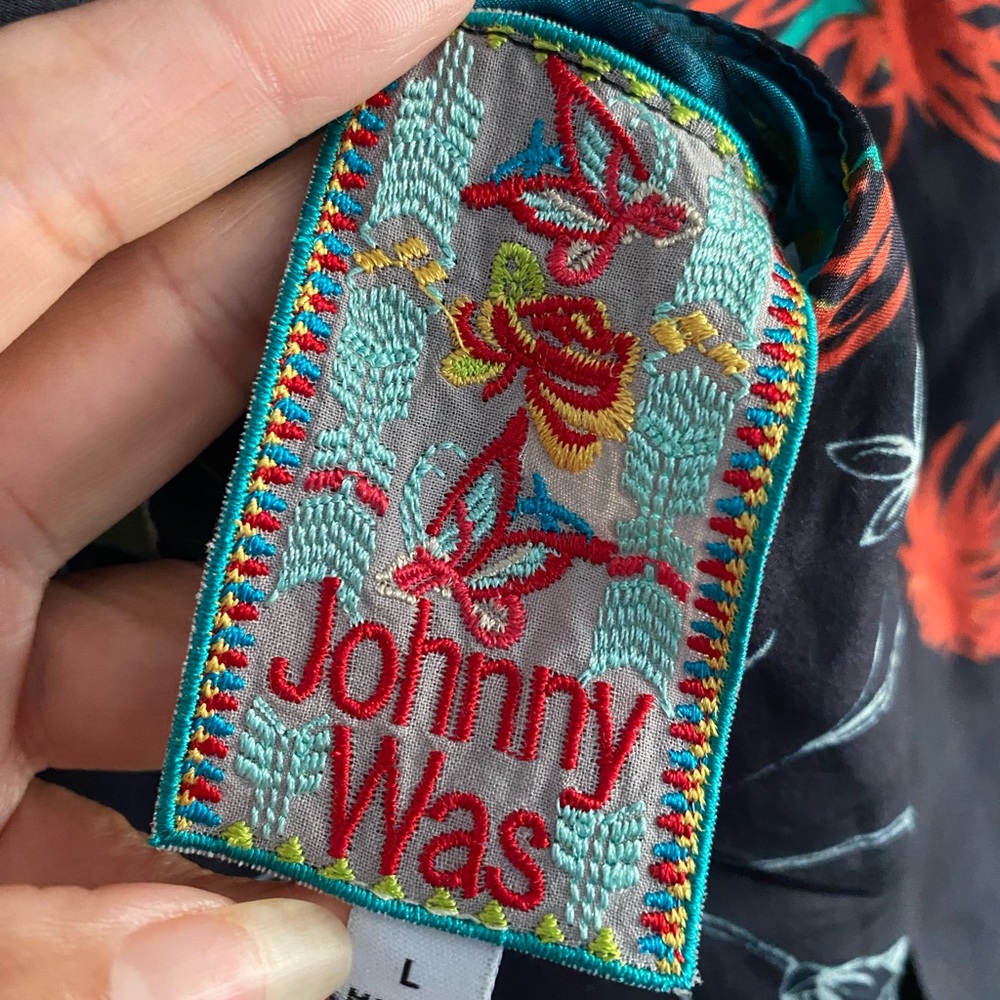 Johnyy Was reversible silk Floral Kimono with Vibrant Patterns size L - Picture 5 of 14